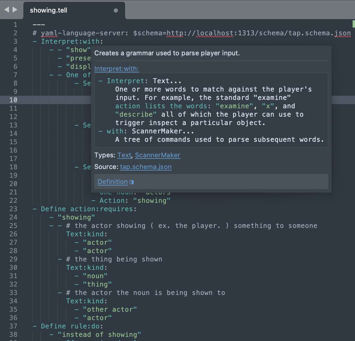 example of inline documentation